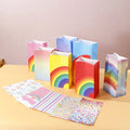 Kids Rainbow Birthday Party Supplies Food Safe Kraft Paper and Ink Give Away Bags Rainbow Party Favor Paper Bags