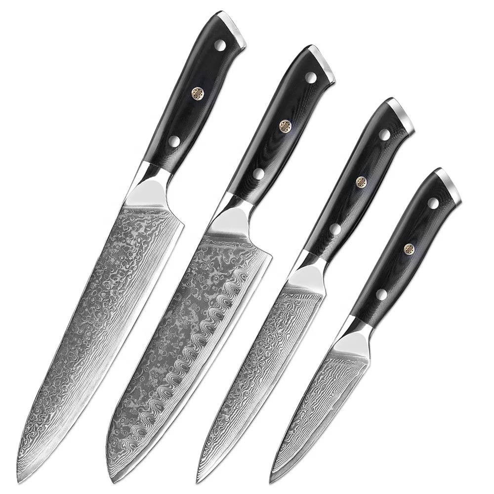 Professional Kitchen Knife Set E Pieces Set Japanese Damascus Knife Set