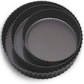Non-Stick Round Quiche Pans with Removable Bottom Bakeware Round Tart Baking Pie Pan 9 Inch Tart Pan