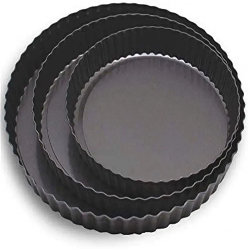 Non-Stick Round Quiche Pans with Removable Bottom Bakeware Round Tart Baking Pie Pan 9 Inch Tart Pan