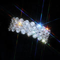 Huitan Fashion Beautiful Rings Many Round Gems Full Around Zircon Silver Women Lovely Dainty Eternity Rings