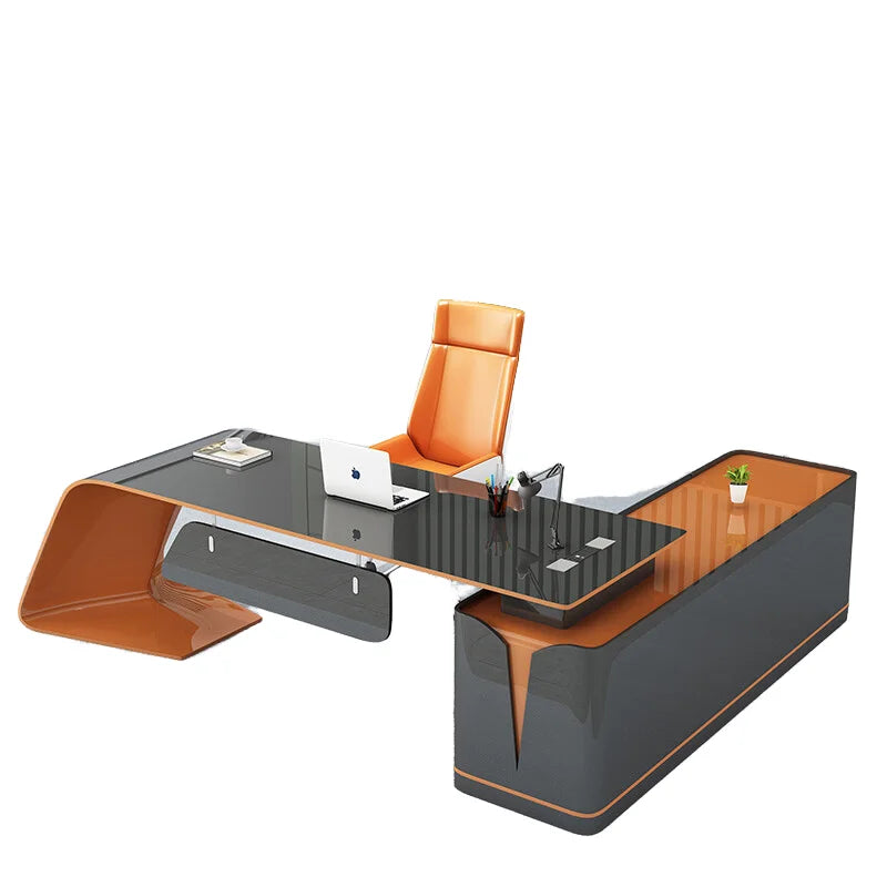Guangzhou Office Desk High Glossy Office Table boss Executive Desk Modern Office Desk Executive Set