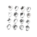 Vintage Punk Style Skull Butterfly Design Ring for Women Jewelry Wholesale
