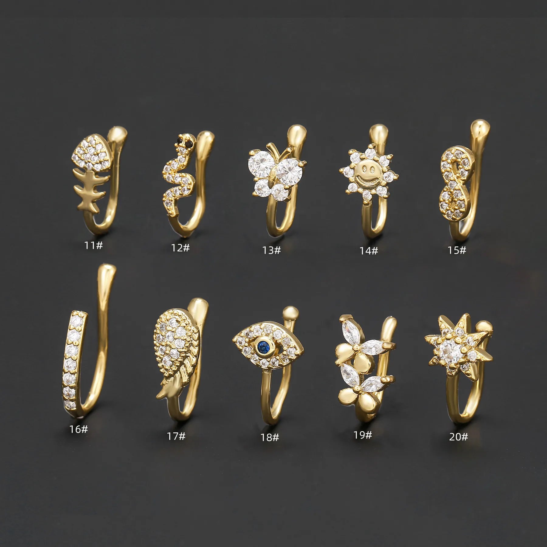 Wholesale Sales of New Nose Accessories European Popular Nose Clip Personality Fashion 18k Inset Zircon Nose Accessories