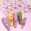 2025 Custom Self-Sticker Embossed 5D Three Dimensional Butterfly Nail Stickers Soft Gold PET Material Hot for Adhesive Stamping