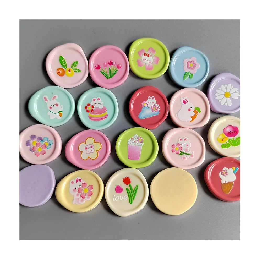 New Kawaii Cartoon Animal Flowers Resin Plate Toys Mini Cute Dish Flatback Cabochons for Tableware Home Party Decoration