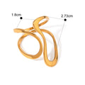 Women's Adjustable Stainless Steel Rings Waterproof Gold Plated Wedding Gifts Trendy Resizable Design