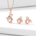 Wholesale Fashion 925 Sterling Silver Letter S Charm Swan Pendant and Stud Earrings 2pcs Jewelry Set