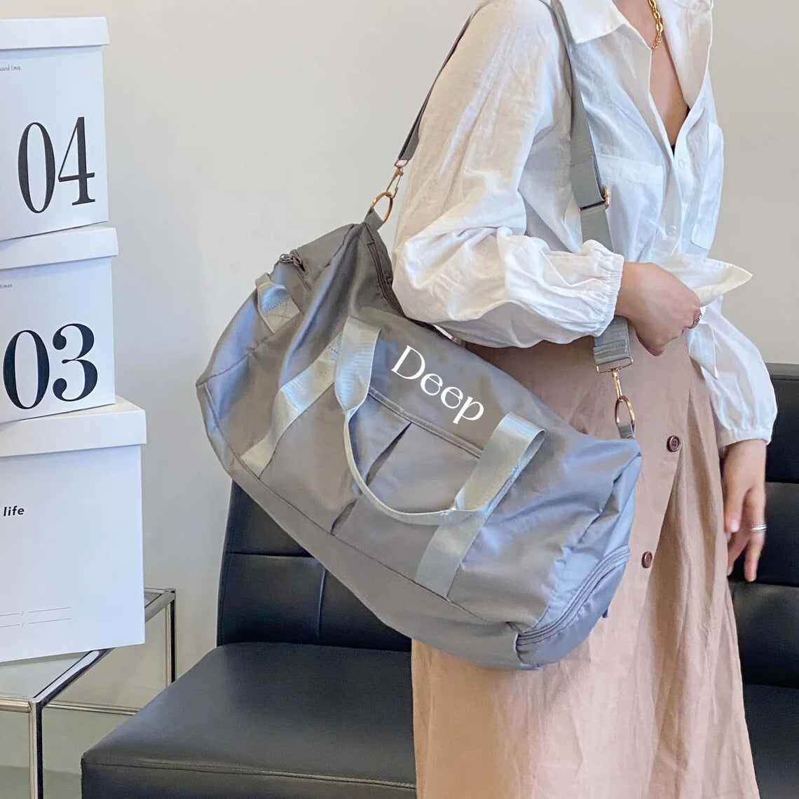 Factory Wholesale Hot Sale Gym Bag for Women Gym Exercise Waterproof Fabric Gym Bag with Shoes Compartment