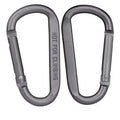 Wholesale High Quality 78 mm D-shaped Aluminum Hook Electrolytic Grey Finish Climbing Carabiner Clip With Words