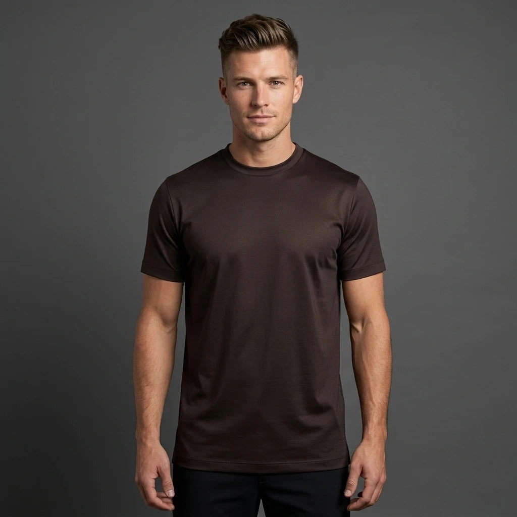 Factory Wholesale Custom Logo Premium Mercerized Cotton Blank Men Mercerised T Shirts