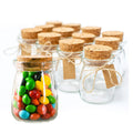 Small Clear Glass Container with Cork Lids Round Favor Jar for Candy Pudding Jam Yogurt Spices Honey-Glass Bottle Cover Styles