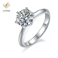 Classic Cheap Large Women Jewelry Snowflake Proposal Silver Rings Women 925 Sterling 2ct Moissanite Engagement Ring