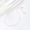 Simple Design Width 1.5mm O-Chain Brass 14K Gold Plated Flat Round Chain Necklace