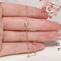 C1JX Fine Jewelry Solitaire Diamond Stone Simple Style Rose Gold Plated Customized S925 Sterling Silver Bracelet