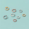 Hot Sale 925 Sterling Silver Half Open Half Closed Rose Gold Plated Open Jump Ring for Necklace Jewelry Making