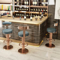Wholesale Modern Stainless Steel Leather Bar Stool with Gold Lift Mechanism for Home Bar Hotel Dining