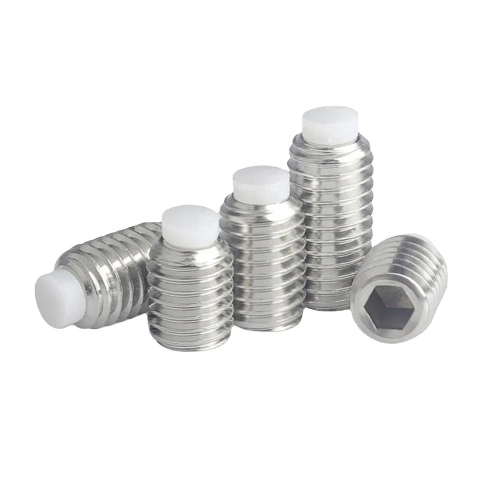 1/4-20 3/8-16 M3 M4 M5 M6 M8 Hex Socket Nylon Soft Tip Grub Set Screw