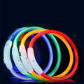 USB Rechargeable Light up Flashing  Led Pet Cat Dog Collar with Quality Fiber Optic Material