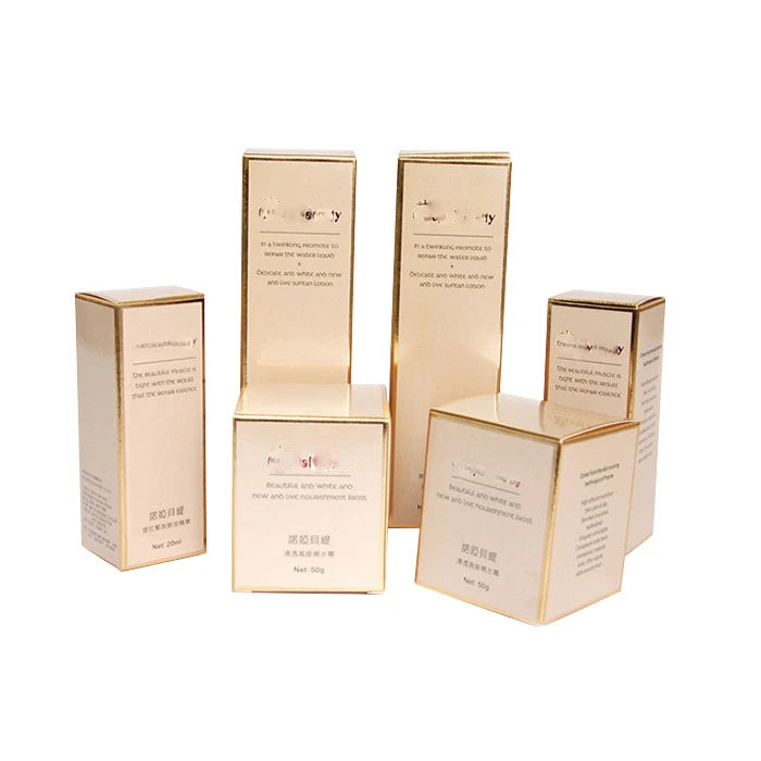 Custom Recycled Materials Matt Lamination Embossing Rigid Professional Cosmetic Makeup Boxes with Paper Packaging for Wholesale