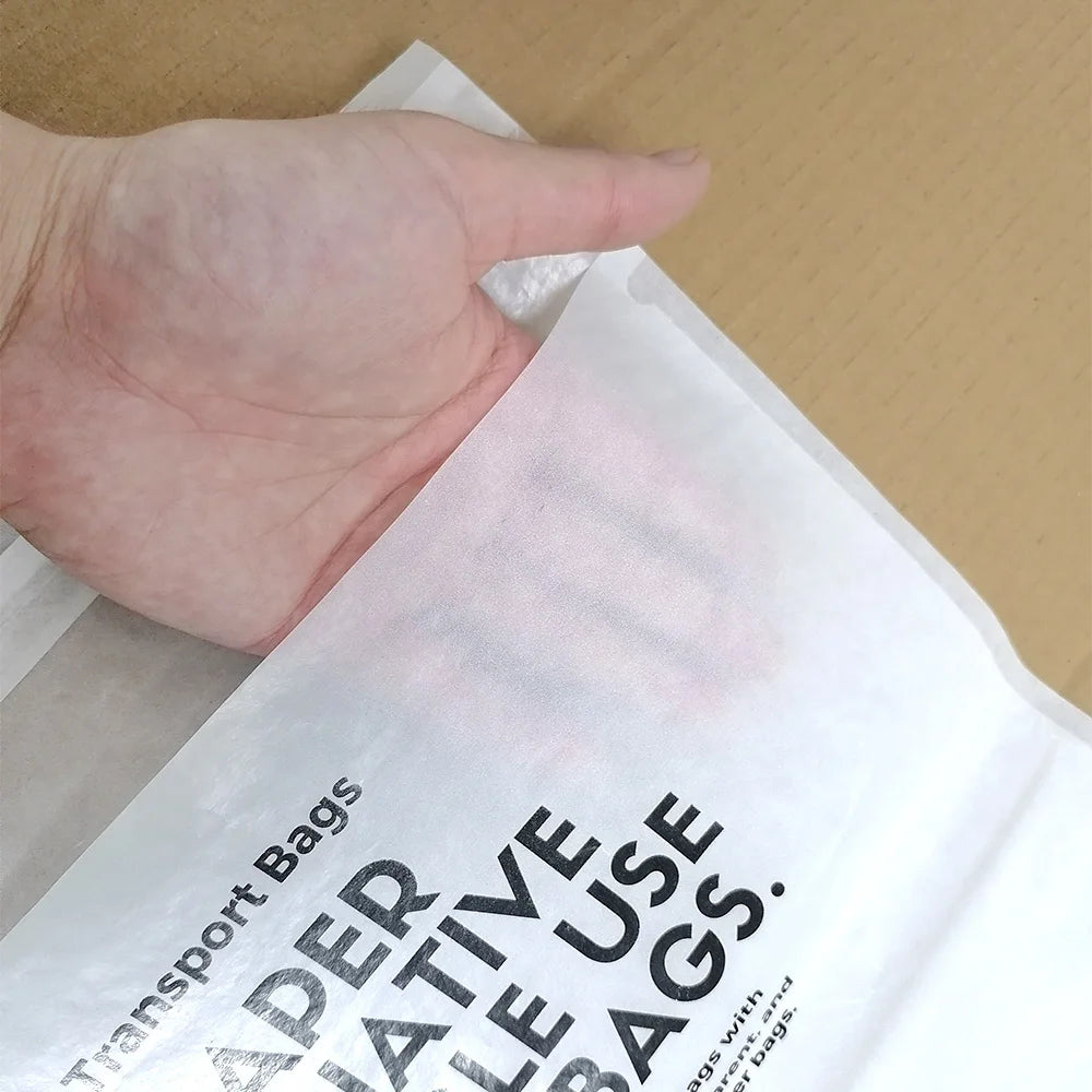 Biodegradable Eco Wax Glassine Paper Bags Moisture Proof Offset Printing for Makeup Jewelry Food Garments Packaging