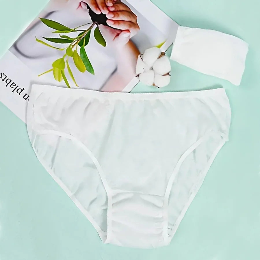 Panties Factory Be Labeled Waist 100% Cotton Breathable Personal Soft Women's Daily Use Underwear Disposable Panties