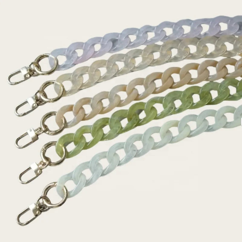 Meetee B-C153 Contrasting Vintage Fishbone Acrylic Resin Detachable Handmade Bag Decorative Chain