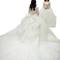 Guangzhou Auyan 2024 Summer Wedding Dress Large Size Waist Fishtail Style for African Bride Mermaid Design Floral Lace for