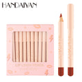 12 Color Matte Red Lip Pencil Set Natural Durable Waterproof Long-Lasting Velvet Mist Lip Line Pencil Set