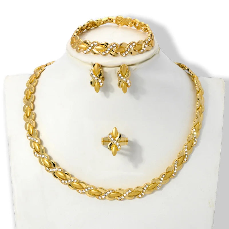 Habesha Nigerian Wedding Coral Beads Jewelry Sets African Gold Designs