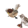 Pet Plush Toys Classic Lovely Funny Simulation Bird Rechargeable Cat Lifelike High Sound Shake Automatic Bird Cat Dog Plush Toys