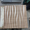 ZJ Interior Cladding Pvc Panel Wavy 3d Wood Wall Panel 50x50 cm Sizes