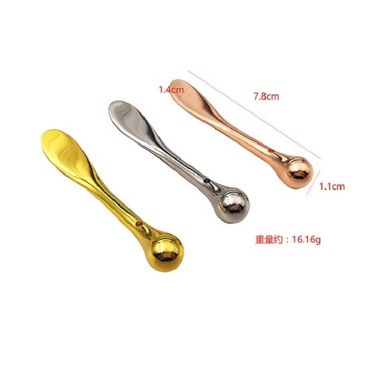 2024 Wholesale Anti Wrinkle Mini Eye Cream Applicator Face Massage Stick Metal Mini Cosmetic Spatula