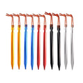 18cm Heavy Duty Outdoor Camping Stake Nail Aluminium Alloy Tent Peg with Reflective Rope Lanyard