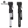 WEST BIKING Mini Portable High Pressure Pump 100PSI Aluminum Alloy Lightweight Flexibke Hose  Outdoor Mini Bicycle Portable Pump