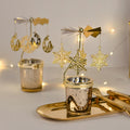Hot Selling Variety Romantic Rotating Ornaments Aromatherapy Hollow Christmas Decoration Candle Holder