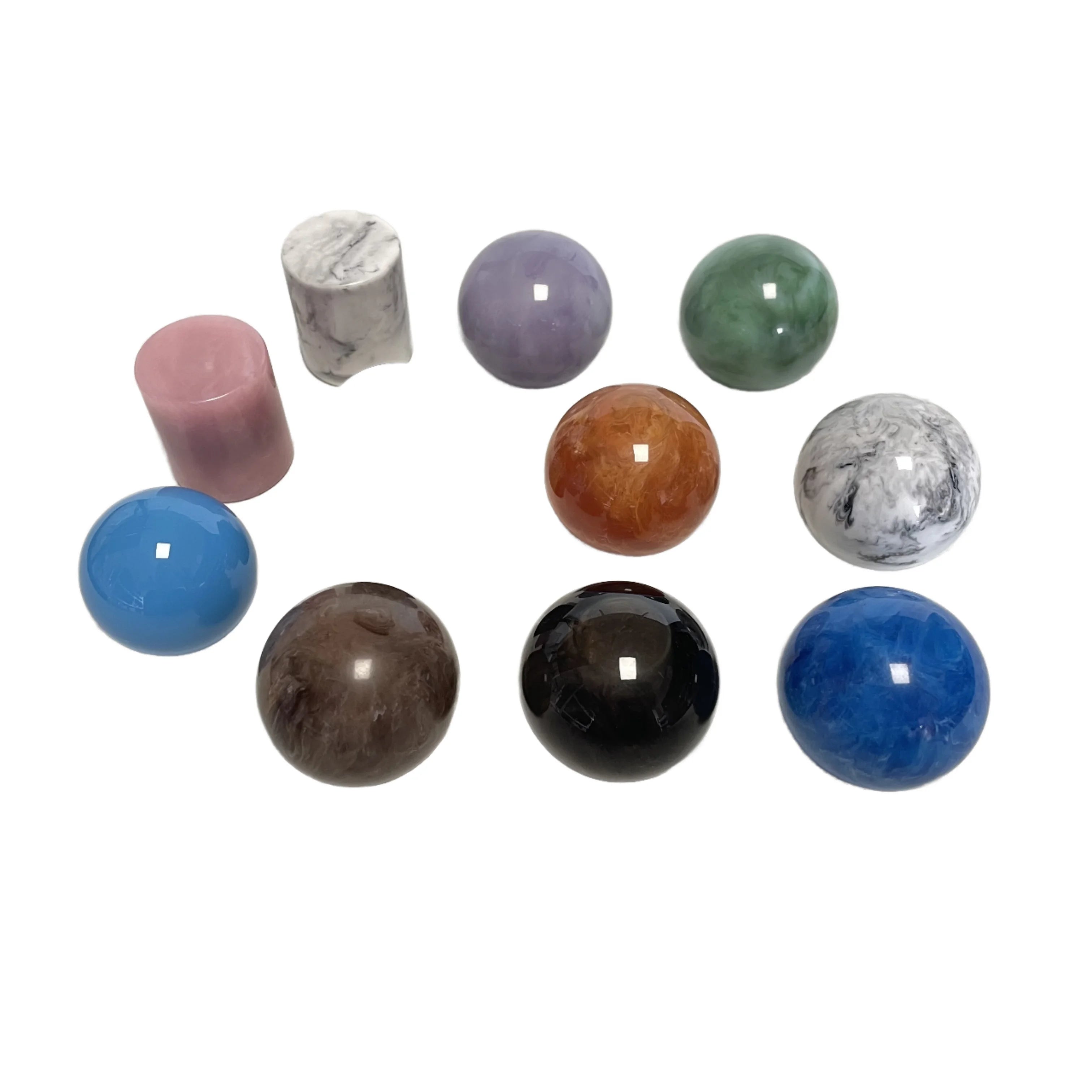 Fashion-Forward Glossy Luxury Multi-Color Spherical Resin Perfume Bottle Lids Dome Lids for Fragrance High-End Packaging