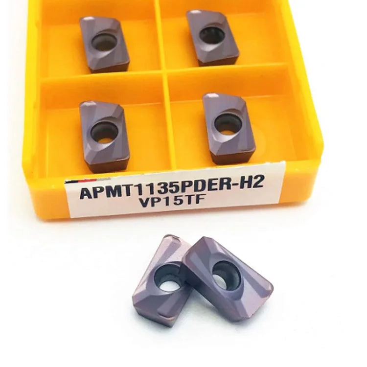 Carbide Insert APMT1135 M2 / H2 VP15TF CNC Lathe Milling Cutter Lathe Milling Cutter APMT1604 Metal Turning Blade CNC Tool