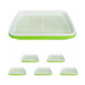 Hydroponics Soilless Seeds Sprouter Tray and Germination Double Tier Nursery Green Durable PP Plastic Seedling Planter Tray