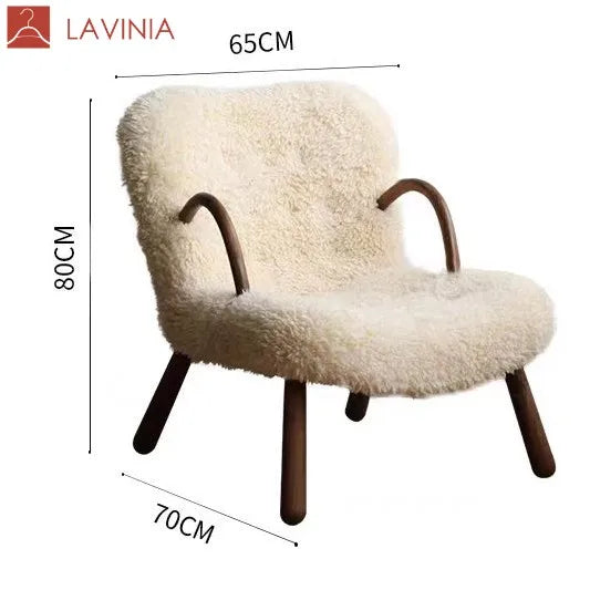 Lavinia Single Balcony Leisure Lazy Sleeping Sofa Can Sit or Lie Bedroom Velvet Chair Lazy Chair for Living Room