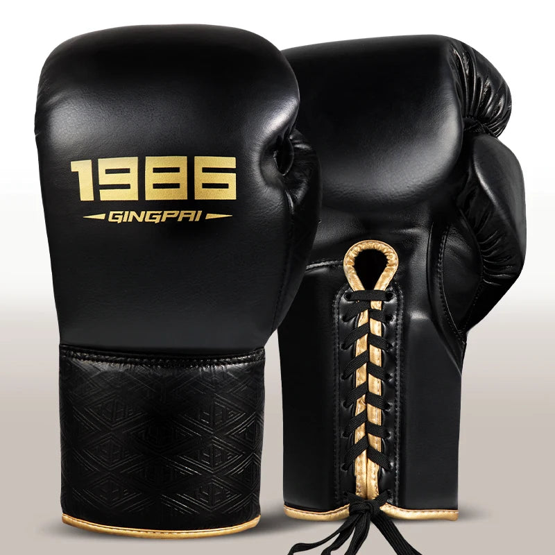 GINGPAI Professional 16oz Microfiber Boxing Gloves for Men and Women Custom Sanda Fighting & Muay Thai Practical Training