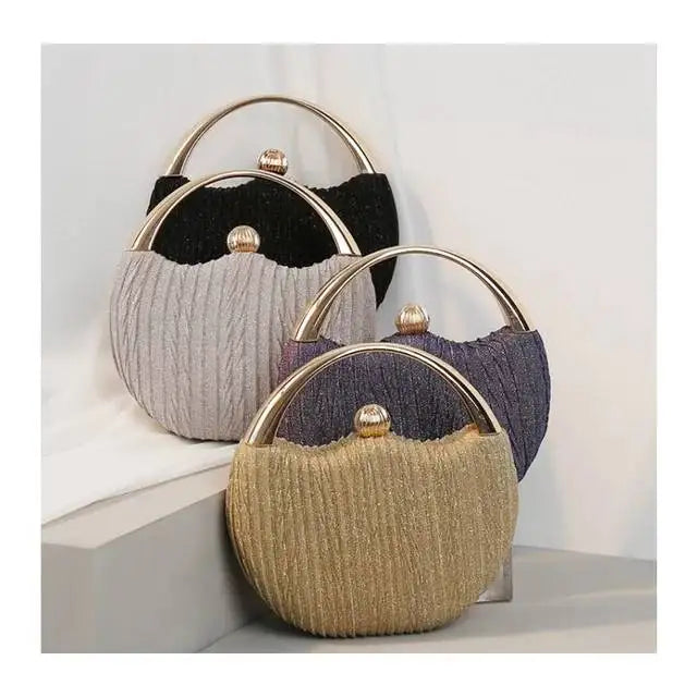2022 Designer Luxury Full Dress Ruched Evening Clutches Chains Shoulder Hand Bag Ladies Unique Handbags Clutch Bags