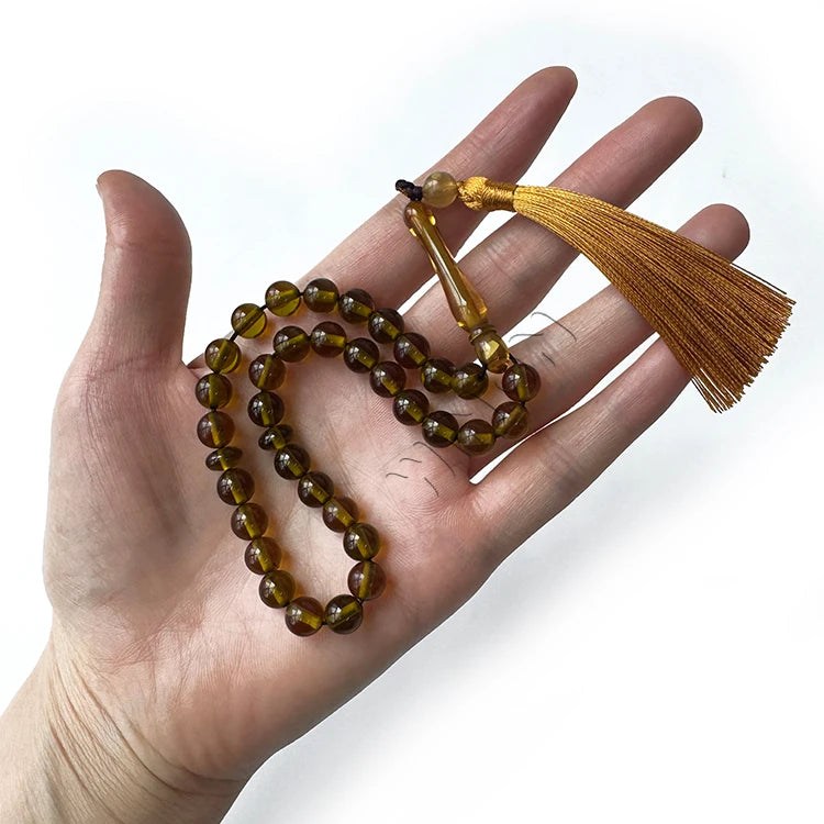New Style Top Grade Resinous Moslem Rosary with a Scent and Tassel Tasbih 99pcs