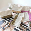 Eco-Friendly Cotton Canvas Makeup Bag Custom Zipper Portable Cosmetic Case Phone Protective Pouch Fashionable Style