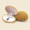 Korean Version Velvet Jewelry Boxes Shell Shape Ring Box Stud Earrings Packaging Necklace Locket Storage Personalized Container
