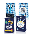 Wholesale Happy Father's Day Tie Plaid Shirt Holiday Party Candy Kraft Paper Bag with Stickers