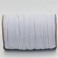 Wholesale Stock 3mm 4mm 5mm 6mm 7mm 8mm 9mm 10mm 12mm 15mm Flat White and Black Knitted Polyester Elastic Band Tape