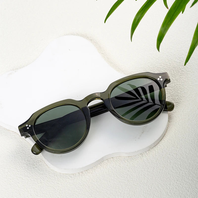 2022 Unisex Luxury Design Fashion Sunglasses Custom Logo Thick Acetate UV400 Sun Glasses with TAC Lenses Hot Sale