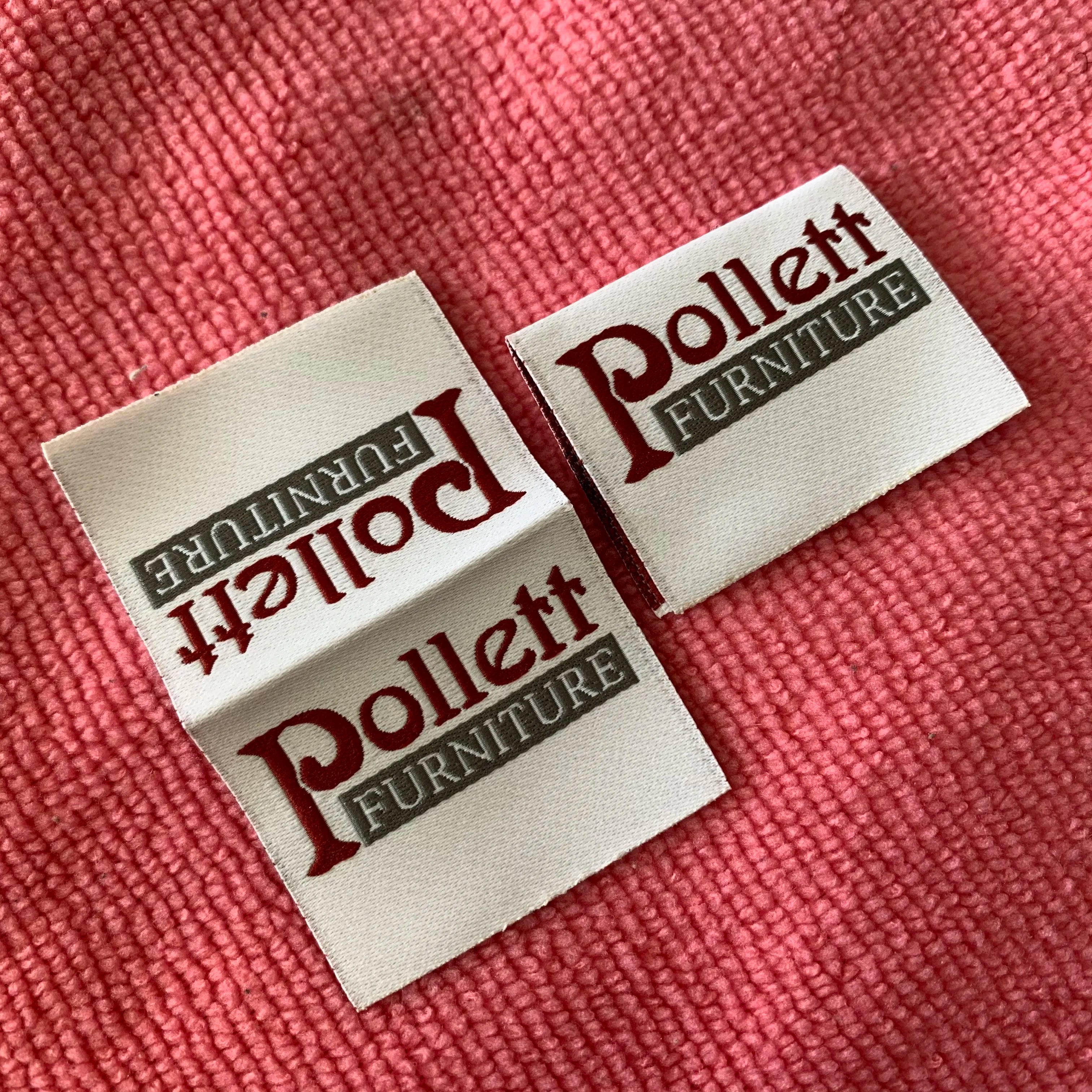 Soft Surface Loop Fold 50D Woven Labelfactory Making Weaving logo Inside Clothing Label for Apparel