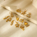 G4004 Wholesale Stainless Steel 18k Gold Plated Sea Animal Inlaid with Rhinestone Charms for Jewelry Making DIY Jewelry Pendant